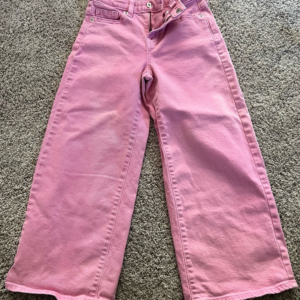 GAP Denim Pink Wide-Leg Pants
